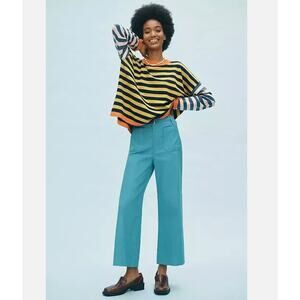 Anthropologie Maeve 30 M The Colette Cropped Wide-Leg Pants by Maeve NWT 29 BLUE